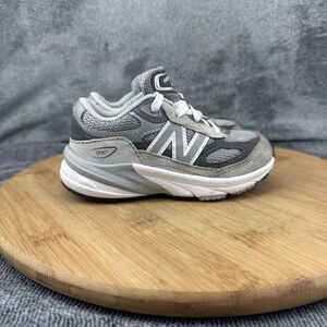 New Balance 990v6 Shoes Youth Size 9 Gray Suede Running Sneakers IC990GL6